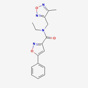 N-ethyl-N-[(4-methyl-1,2,5-oxadiazol-3-yl)methyl]-5-phenyl-1,2-oxazole-3-carboxamide