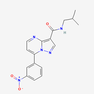 N-(2-methylpropyl)-7-(3-nitrophenyl)pyrazolo[1,5-a]pyrimidine-3-carboxamide