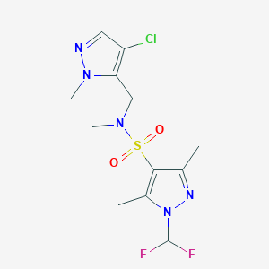 N-[(4-chloro-1-methyl-1H-pyrazol-5-yl)methyl]-1-(difluoromethyl)-N,3,5-trimethyl-1H-pyrazole-4-sulfonamide