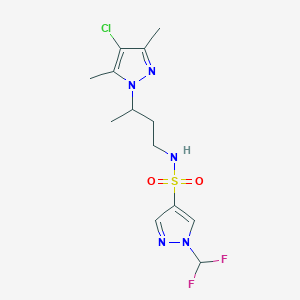 N-[3-(4-chloro-3,5-dimethyl-1H-pyrazol-1-yl)butyl]-1-(difluoromethyl)-1H-pyrazole-4-sulfonamide