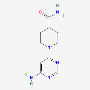 molecular formula C10H15N5O B1492918 1-(6-氨基嘧啶-4-基)哌啶-4-甲酰胺 CAS No. 1490835-84-1