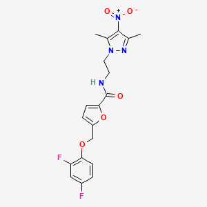 5-[(2,4-difluorophenoxy)methyl]-N-[2-(3,5-dimethyl-4-nitro-1H-pyrazol-1-yl)ethyl]furan-2-carboxamide