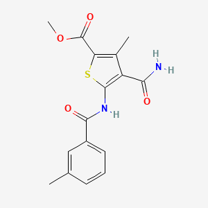 Methyl 4-carbamoyl-3-methyl-5-{[(3-methylphenyl)carbonyl]amino}thiophene-2-carboxylate