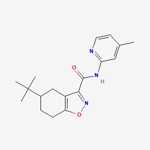 molecular formula C18H23N3O2 B14929223 5-tert-butyl-N-(4-methylpyridin-2-yl)-4,5,6,7-tetrahydro-1,2-benzoxazole-3-carboxamide 