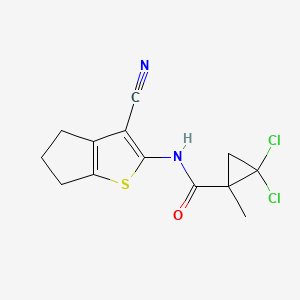 2,2-dichloro-N-(3-cyano-5,6-dihydro-4H-cyclopenta[b]thiophen-2-yl)-1-methylcyclopropanecarboxamide