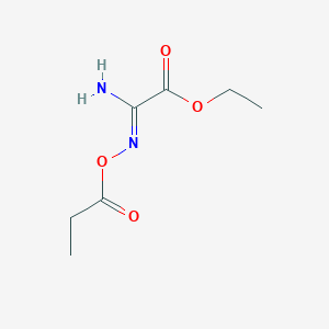 (1-Amino-2-ethoxy-2-oxoethylidene)amino propanoate