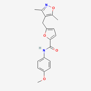 5-[(3,5-dimethyl-1,2-oxazol-4-yl)methyl]-N-(4-methoxyphenyl)furan-2-carboxamide