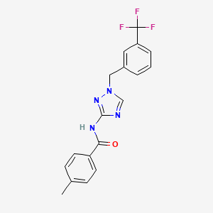 4-methyl-N-{1-[3-(trifluoromethyl)benzyl]-1H-1,2,4-triazol-3-yl}benzamide