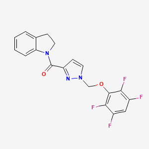 2,3-dihydro-1H-indol-1-yl{1-[(2,3,5,6-tetrafluorophenoxy)methyl]-1H-pyrazol-3-yl}methanone