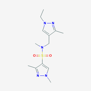 molecular formula C13H21N5O2S B14929321 N-[(1-ethyl-3-methyl-1H-pyrazol-4-yl)methyl]-N,1,3-trimethyl-1H-pyrazole-4-sulfonamide 