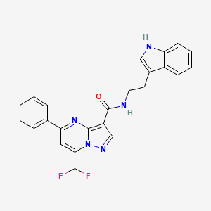 molecular formula C24H19F2N5O B14929340 7-(difluoromethyl)-N-[2-(1H-indol-3-yl)ethyl]-5-phenylpyrazolo[1,5-a]pyrimidine-3-carboxamide 