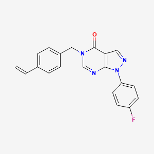 5-(4-ethenylbenzyl)-1-(4-fluorophenyl)-1,5-dihydro-4H-pyrazolo[3,4-d]pyrimidin-4-one