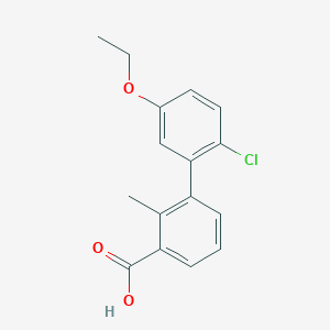 molecular formula C16H15ClO3 B1492936 3-(2-Chloro-5-ethoxyphenyl)-2-methylbenzoic acid CAS No. 1403483-63-5