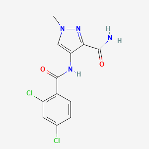 4-{[(2,4-dichlorophenyl)carbonyl]amino}-1-methyl-1H-pyrazole-3-carboxamide