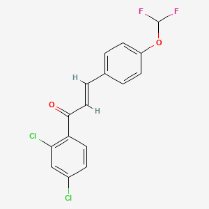 molecular formula C16H10Cl2F2O2 B14929376 (2E)-1-(2,4-dichlorophenyl)-3-[4-(difluoromethoxy)phenyl]prop-2-en-1-one 