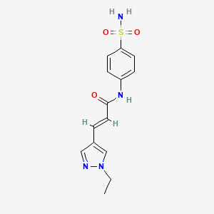 (2E)-3-(1-ethyl-1H-pyrazol-4-yl)-N-(4-sulfamoylphenyl)prop-2-enamide