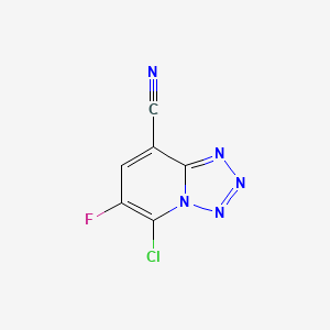 molecular formula C6HClFN5 B1492940 5-Chloro-6-fluoro-[1,2,3,4]tetrazolo[1,5-a]pyridine-8-carbonitrile CAS No. 1393442-50-6