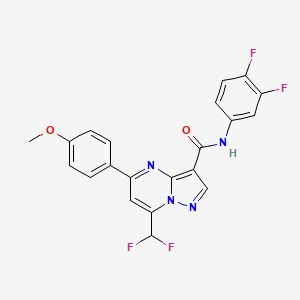 molecular formula C21H14F4N4O2 B14929416 7-(difluoromethyl)-N-(3,4-difluorophenyl)-5-(4-methoxyphenyl)pyrazolo[1,5-a]pyrimidine-3-carboxamide 