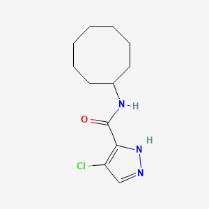 molecular formula C12H18ClN3O B14929434 4-chloro-N-cyclooctyl-1H-pyrazole-3-carboxamide 