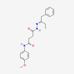 molecular formula C21H25N3O3 B14929453 N-(4-methoxyphenyl)-4-oxo-4-[2-(1-phenylbutan-2-ylidene)hydrazinyl]butanamide 