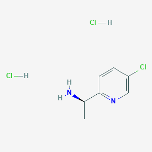 molecular formula C7H11Cl3N2 B1492947 (1R)-1-(5-chloropyridin-2-yl)ethan-1-amine dihydrochloride CAS No. 1807920-90-6