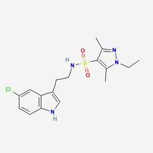 N-[2-(5-chloro-1H-indol-3-yl)ethyl]-1-ethyl-3,5-dimethyl-1H-pyrazole-4-sulfonamide