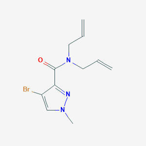 molecular formula C11H14BrN3O B14929505 4-bromo-1-methyl-N,N-di(prop-2-en-1-yl)-1H-pyrazole-3-carboxamide 