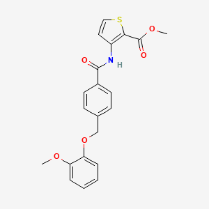 Methyl 3-[({4-[(2-methoxyphenoxy)methyl]phenyl}carbonyl)amino]thiophene-2-carboxylate