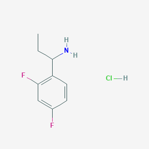 molecular formula C9H12ClF2N B1492954 1-(2,4-Difluorophenyl)propan-1-amine hydrochloride CAS No. 2097949-66-9