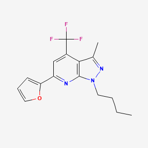 1-butyl-6-(furan-2-yl)-3-methyl-4-(trifluoromethyl)-1H-pyrazolo[3,4-b]pyridine