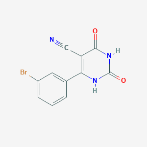 molecular formula C11H6BrN3O2 B14929588 6-(3-Bromophenyl)-2,4-dioxo-1,2,3,4-tetrahydropyrimidine-5-carbonitrile 