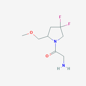 molecular formula C8H14F2N2O2 B1492959 2-Amino-1-(4,4-difluoro-2-(methoxymethyl)pyrrolidin-1-yl)ethan-1-one CAS No. 2091633-37-1