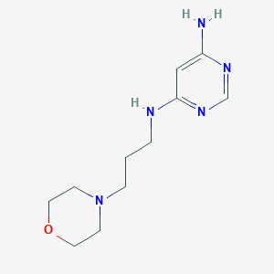 molecular formula C11H19N5O B1492960 N4-(3-morpholinopropyl)pyrimidine-4,6-diamine CAS No. 1468840-00-7