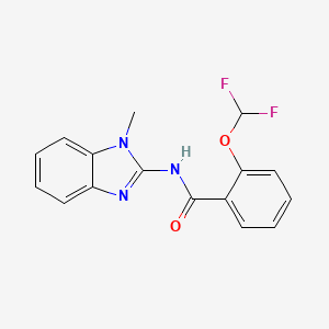 molecular formula C16H13F2N3O2 B14929600 2-(difluoromethoxy)-N-(1-methyl-1H-benzimidazol-2-yl)benzamide 