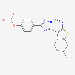 2-[4-(Difluoromethoxy)phenyl]-9-methyl-8,9,10,11-tetrahydro[1]benzothieno[3,2-e][1,2,4]triazolo[1,5-c]pyrimidine