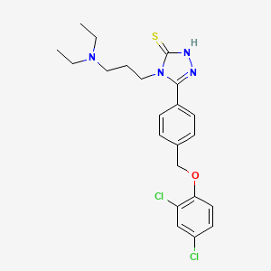 molecular formula C22H26Cl2N4OS B14929620 5-{4-[(2,4-dichlorophenoxy)methyl]phenyl}-4-[3-(diethylamino)propyl]-4H-1,2,4-triazole-3-thiol 