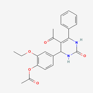 4-(5-Acetyl-2-oxo-6-phenyl-1,2,3,4-tetrahydropyrimidin-4-yl)-2-ethoxyphenyl acetate