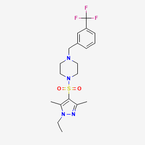 1-[(1-ethyl-3,5-dimethyl-1H-pyrazol-4-yl)sulfonyl]-4-[3-(trifluoromethyl)benzyl]piperazine