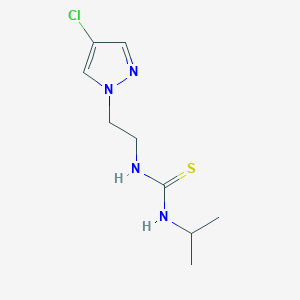 molecular formula C9H15ClN4S B14929631 1-[2-(4-chloro-1H-pyrazol-1-yl)ethyl]-3-propan-2-ylthiourea 