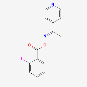 (2-iodophenyl)({[(1E)-1-(pyridin-4-yl)ethylidene]amino}oxy)methanone