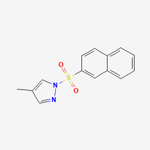 molecular formula C14H12N2O2S B14929642 4-methyl-1-(naphthalen-2-ylsulfonyl)-1H-pyrazole 