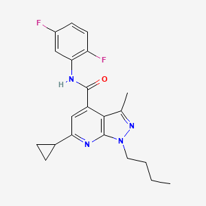 1-butyl-6-cyclopropyl-N-(2,5-difluorophenyl)-3-methyl-1H-pyrazolo[3,4-b]pyridine-4-carboxamide