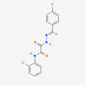 molecular formula C15H11ClFN3O2 B14929672 N-(2-chlorophenyl)-2-[(2E)-2-(4-fluorobenzylidene)hydrazino]-2-oxoacetamide 