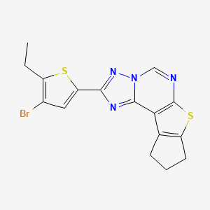 2-(4-Bromo-5-ethyl-2-thienyl)-9,10-dihydro-8H-cyclopenta[4,5]thieno[3,2-E][1,2,4]triazolo[1,5-C]pyrimidine