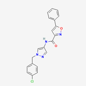 N-[1-(4-chlorobenzyl)-1H-pyrazol-4-yl]-5-phenyl-1,2-oxazole-3-carboxamide