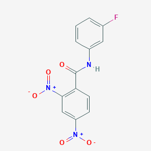 molecular formula C13H8FN3O5 B14929699 N-(3-fluorophenyl)-2,4-dinitrobenzamide 