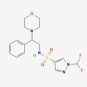 molecular formula C16H20F2N4O3S B14929732 1-(difluoromethyl)-N-[2-(morpholin-4-yl)-2-phenylethyl]-1H-pyrazole-4-sulfonamide 