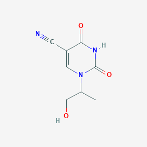 molecular formula C8H9N3O3 B1492974 1-(1-Hydroxypropan-2-yl)-2,4-dioxo-1,2,3,4-tetrahydropyrimidine-5-carbonitrile CAS No. 1515756-60-1