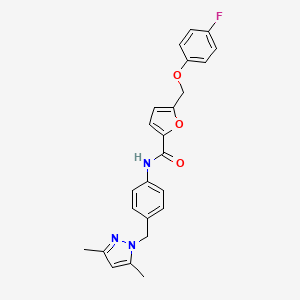 N-{4-[(3,5-dimethyl-1H-pyrazol-1-yl)methyl]phenyl}-5-[(4-fluorophenoxy)methyl]-2-furamide