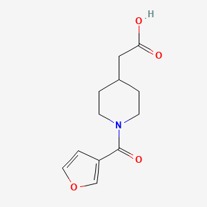molecular formula C12H15NO4 B1492979 2-(1-(Furan-3-carbonyl)piperidin-4-yl)acetic acid CAS No. 1498235-76-9